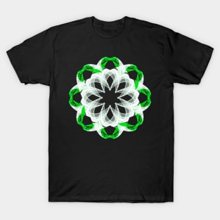 Green and white mandala T-Shirt